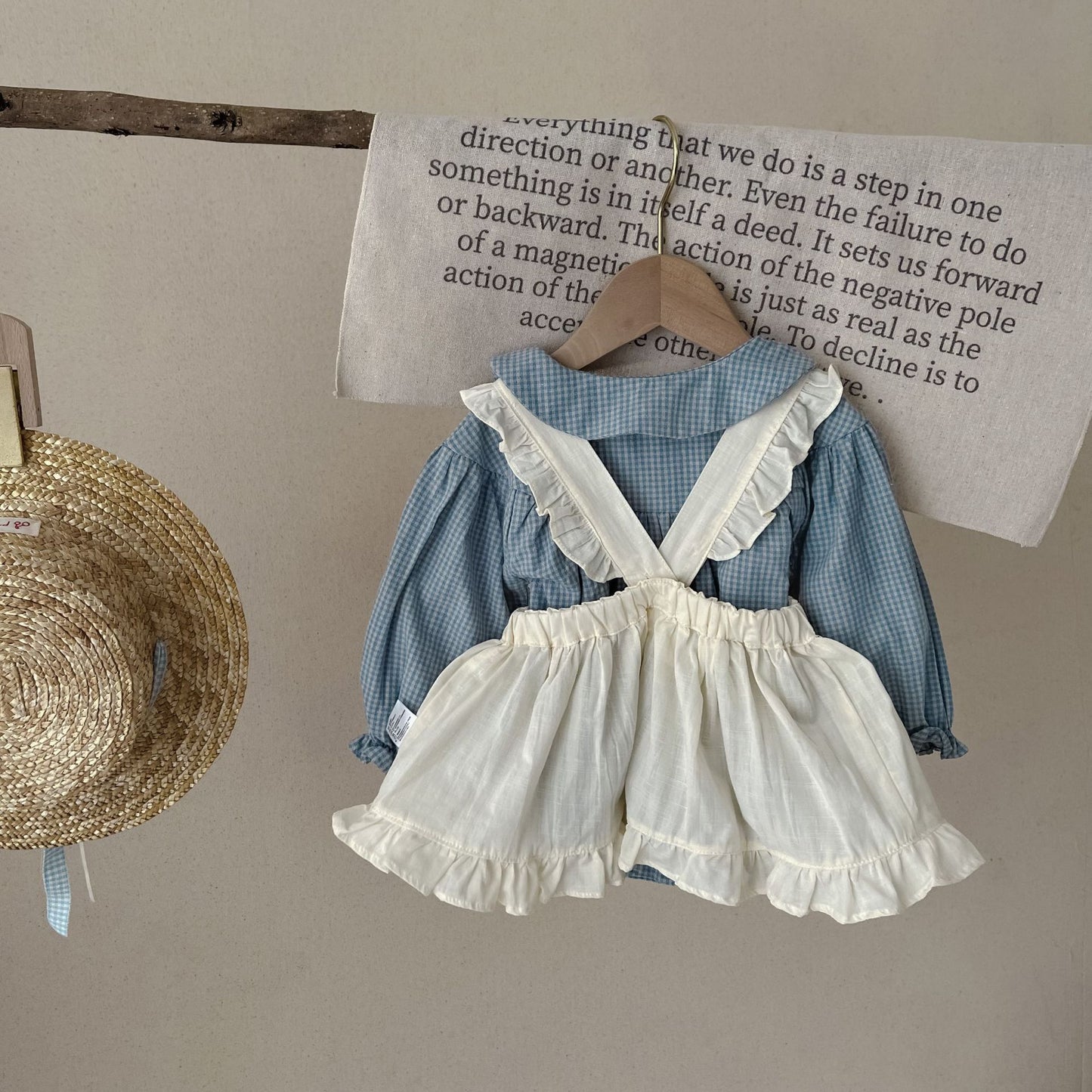 Infant Long Sleeve, Small Romper and Small Overskirt