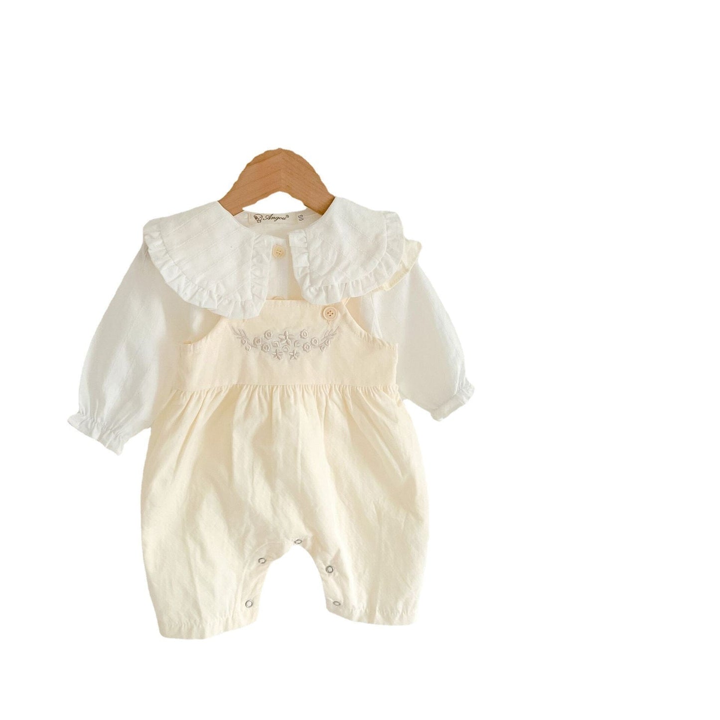 Baby Girl Adjustable Suspender Romper