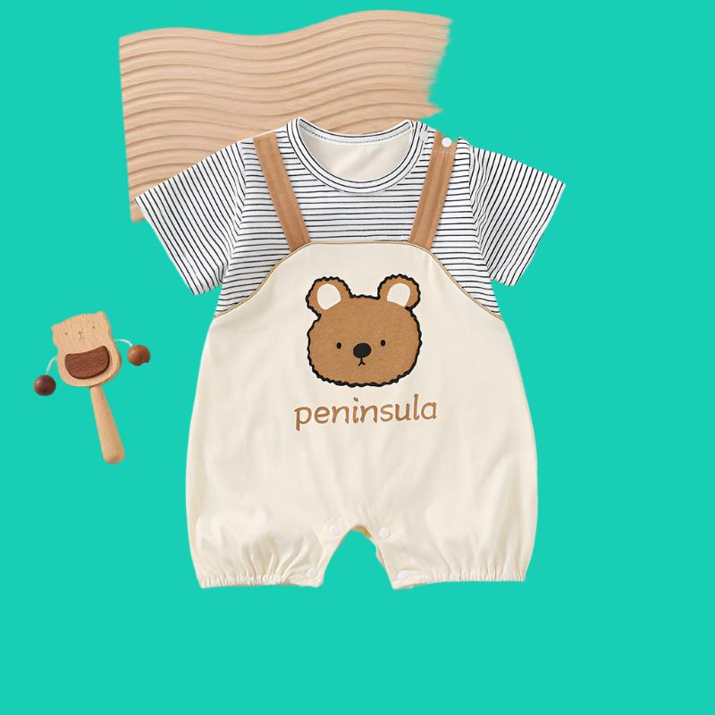 Baby Short Sleeve Bear Rompers