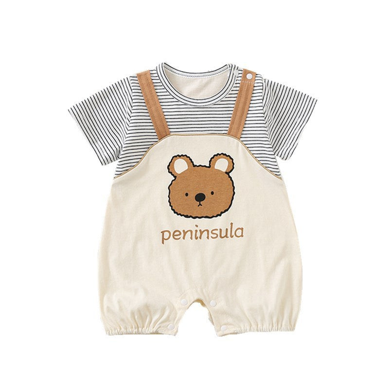 Baby Short Sleeve Bear Rompers