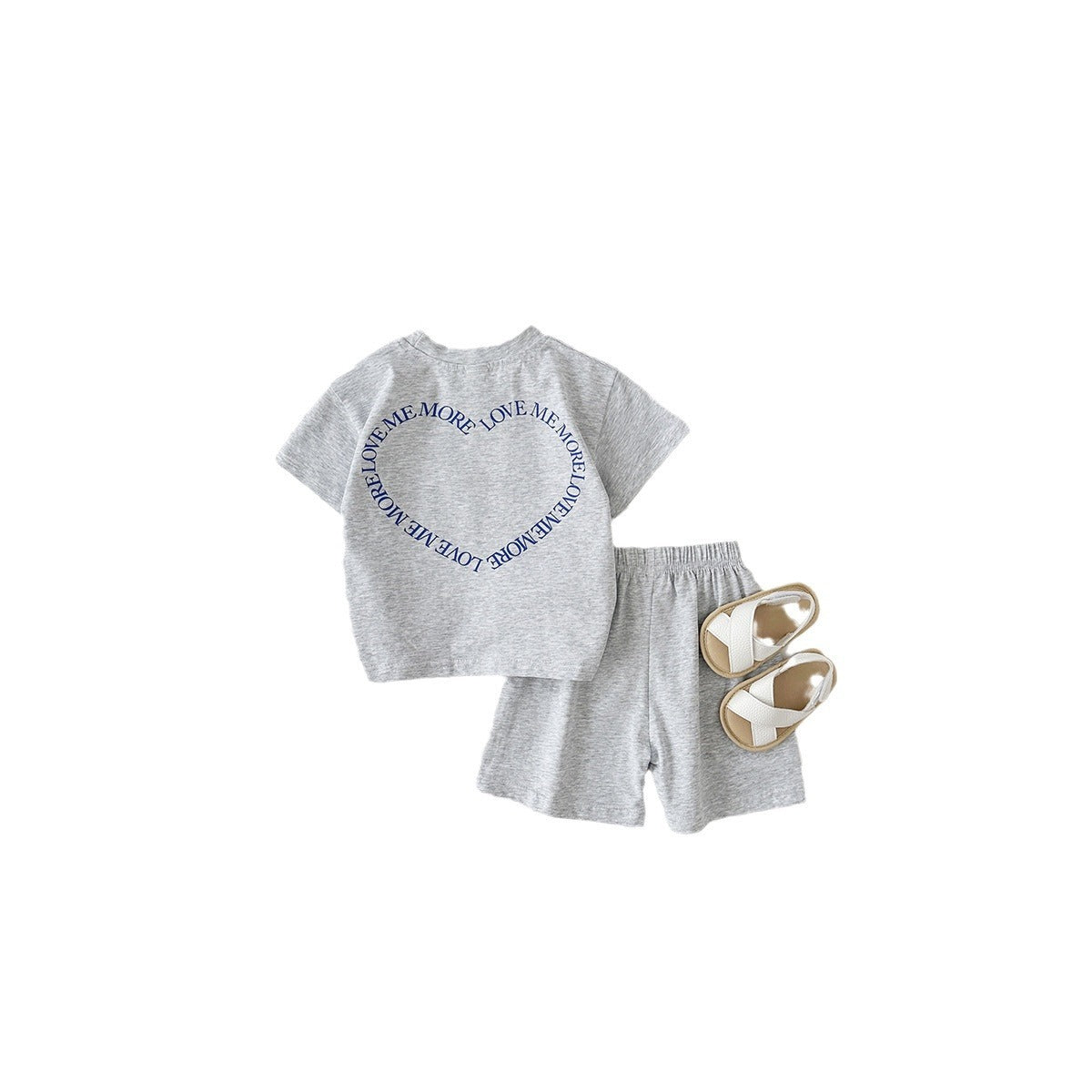 Heart Short Sleeve Two-piece Set