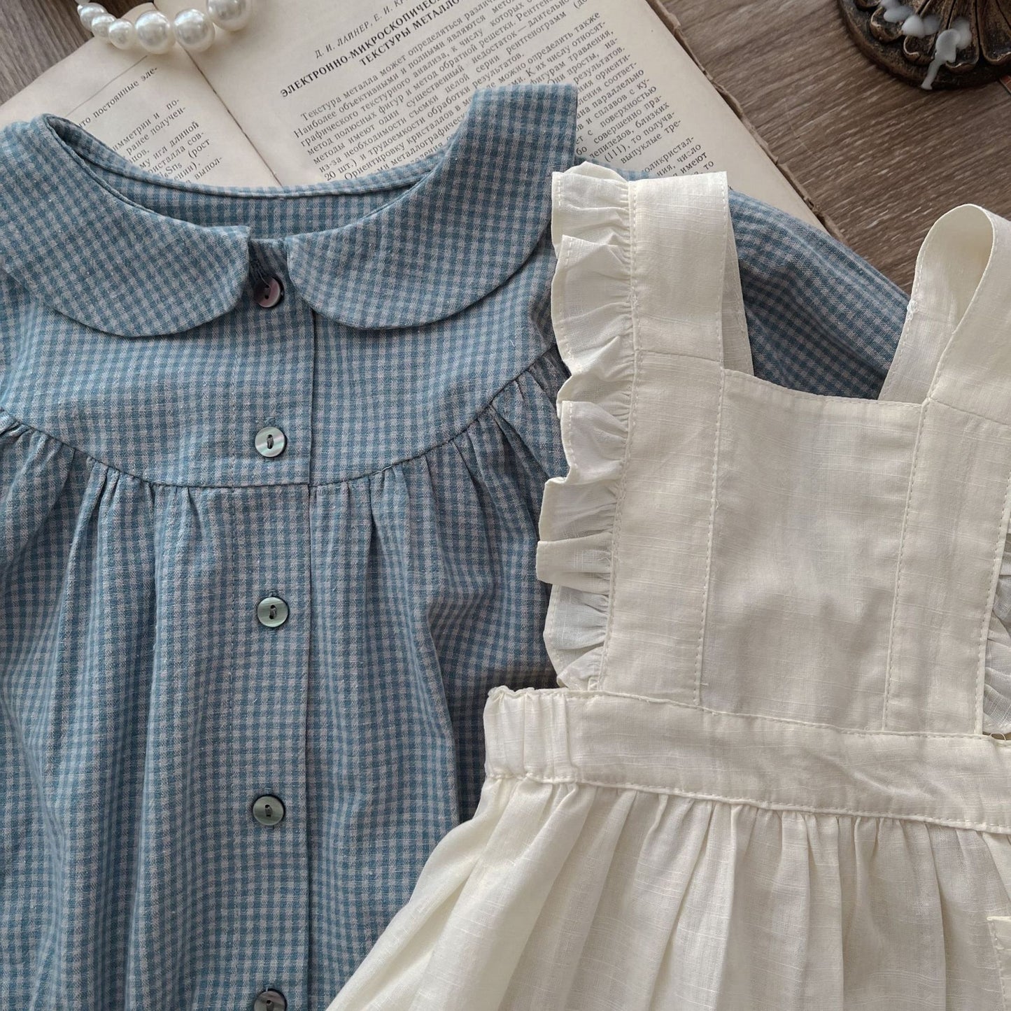 Infant Long Sleeve, Small Romper and Small Overskirt