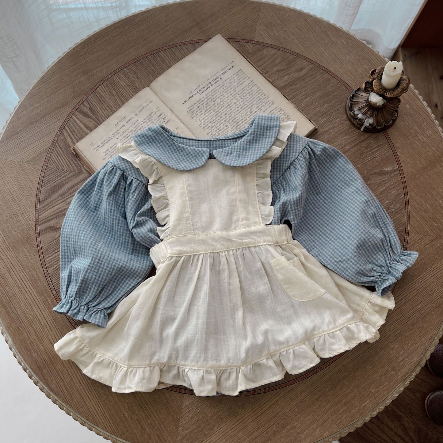 Infant Long Sleeve, Small Romper and Small Overskirt