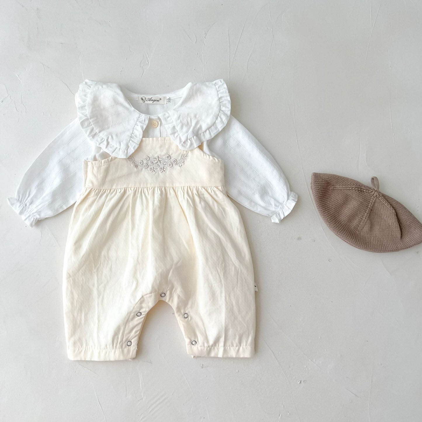 Baby Girl Adjustable Suspender Romper